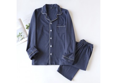 Pyjama Homme Carreaux _ Bleu