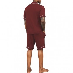 Pyjama Homme Uni _ Rouge Bordeaux