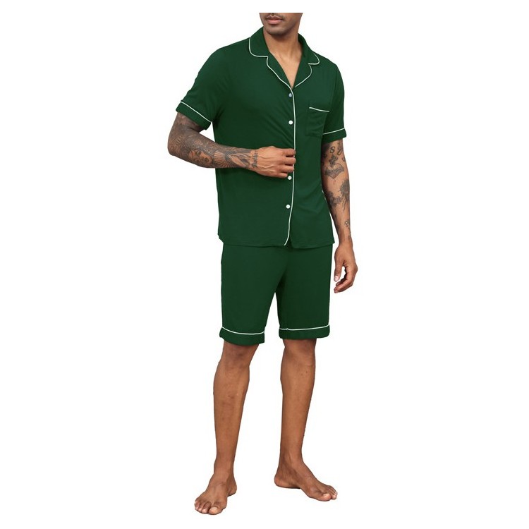 Pyjama Homme Uni _ Vert