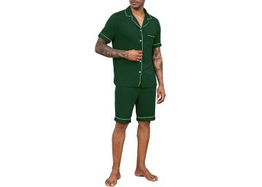 Pyjama Homme Uni _ Vert
