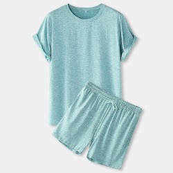 T-shirt et Short pour Homme Bleu Clair
