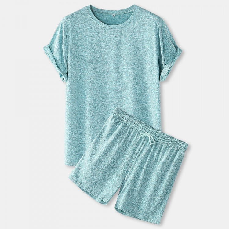 T-shirt et Short pour Homme Bleu Clair