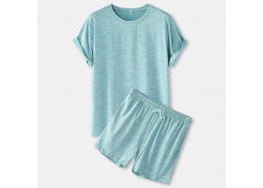 T-shirt et Short pour Homme Bleu Clair