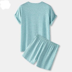 T-shirt et Short pour Homme Bleu Clair
