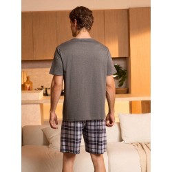 Pyjama Pour Homme à Manches Courte _ Gris