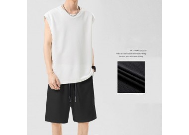 Ensemble Short et Débardeur pour Homme _ Blanc