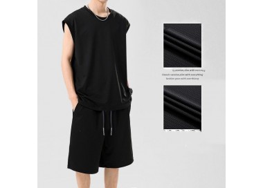Ensemble Short et Débardeur pour Homme _ Noir