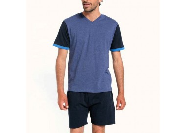 Pyjama Homme Col V _ Bleu