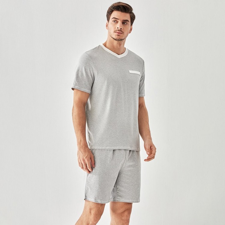 Pyjama Homme Col V _ Gris