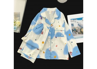 Pyjama 2 pièces pour fille _ bleu clair