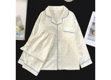 Ensemble de pyjama fille _  petits pois