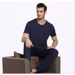 Pyjama T-shirt et Pantalon pour Homme _ Bleu