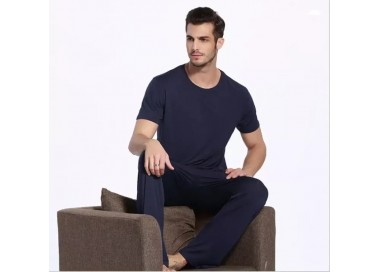 Pyjama T-shirt et Pantalon pour Homme _ Bleu