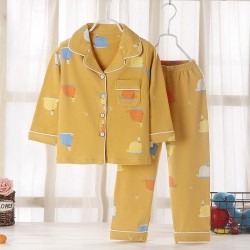 Ensemble de pyjama coton pour fille _ Jaune