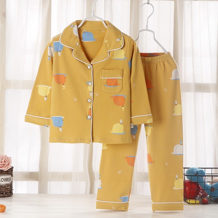 Ensemble de pyjama coton pour fille _ Jaune