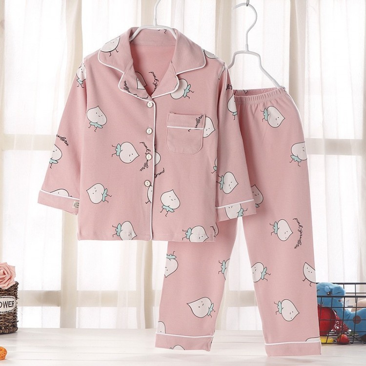 Ensemble de pyjama coton pour fille _  Rose