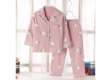 Ensemble de pyjama coton pour fille _  Rose