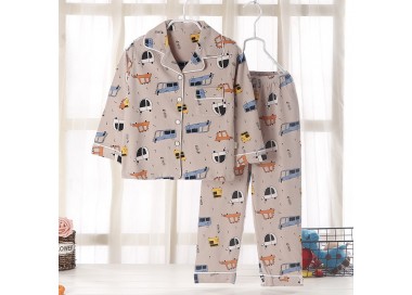 Ensemble de pyjama coton pour fille _  Beige