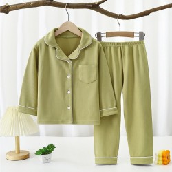 Pyjama fille uni _ Vert Kiwi