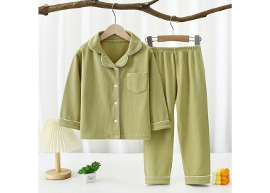 Pyjama fille uni _ Vert Kiwi