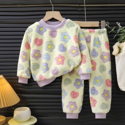 Pyjama Polaire pou Fille _ Jaune Pastel