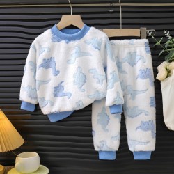 Pyjama Polaire pou Fille _ Bleu Ciel