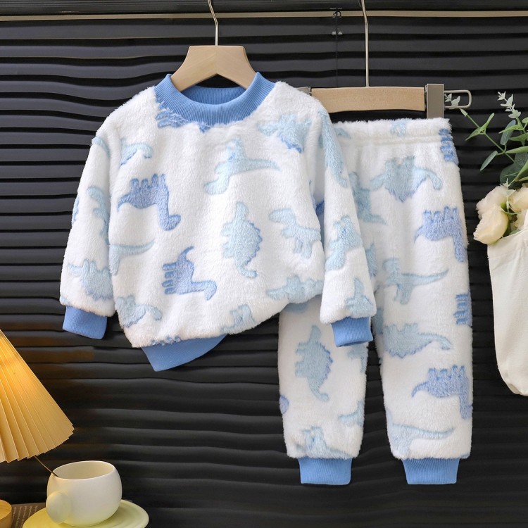 Pyjama Polaire pou Fille _ Bleu Ciel