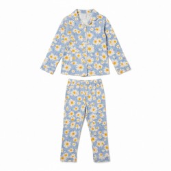 🌼 Pyjama à manches longues pour fille _ Bleu