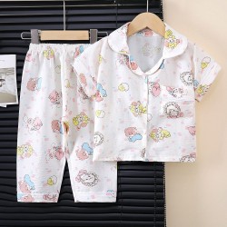 🌸 Pyjama été pour fille – Ensemble fleuri et adorable