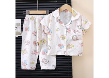 🌸 Pyjama été pour fille – Ensemble fleuri et adorable