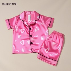 Pyjama fille en satin – Rose