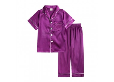 Pyjama fille en satin – Violet